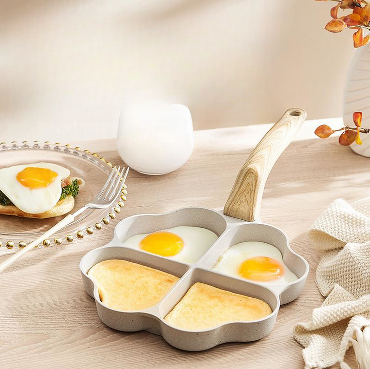 Discover the Joy of Cooking with the Aluminum Four-hole Frying Pan