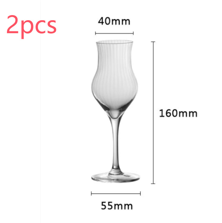 Tulip Shape Crystal Wine Glass Elegant Stemware