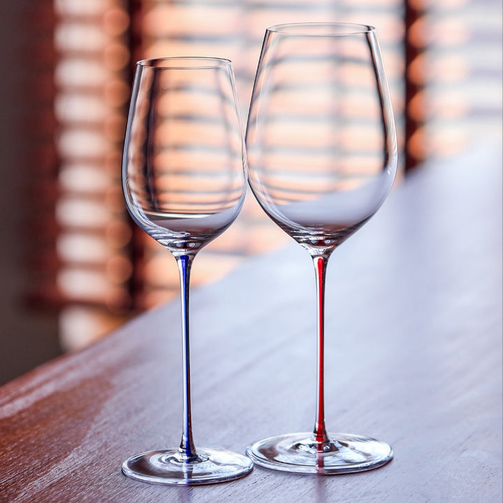 Crystal Stemmed Red Glass Goblet