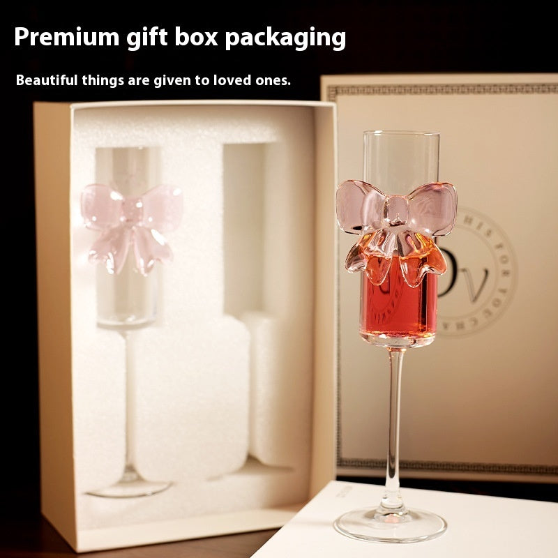 Elegant Home Crystal Stemmed Glass Goblet