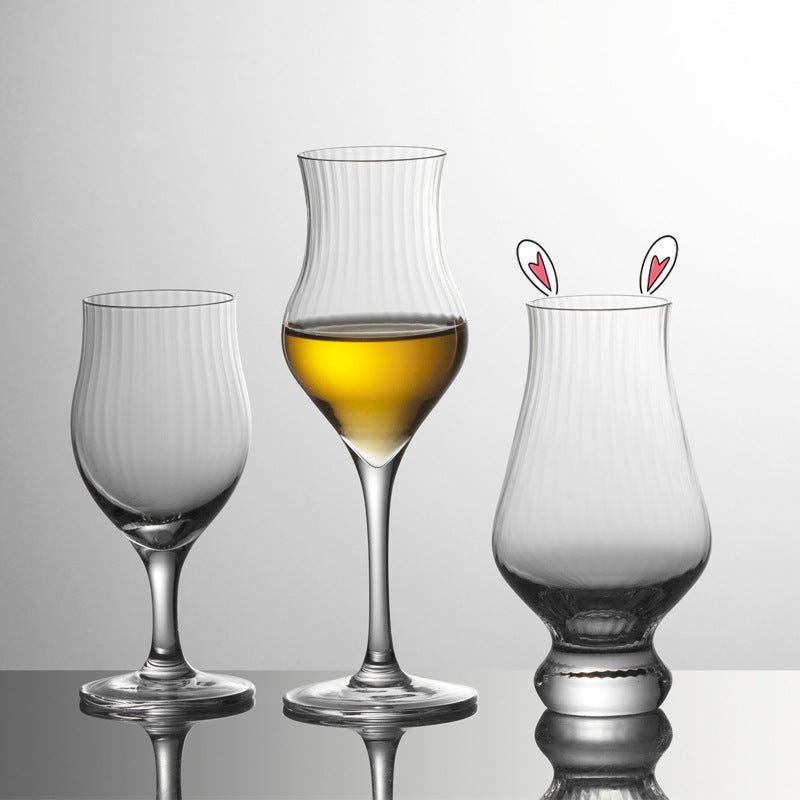 Tulip Shape Crystal Wine Glass Elegant Stemware