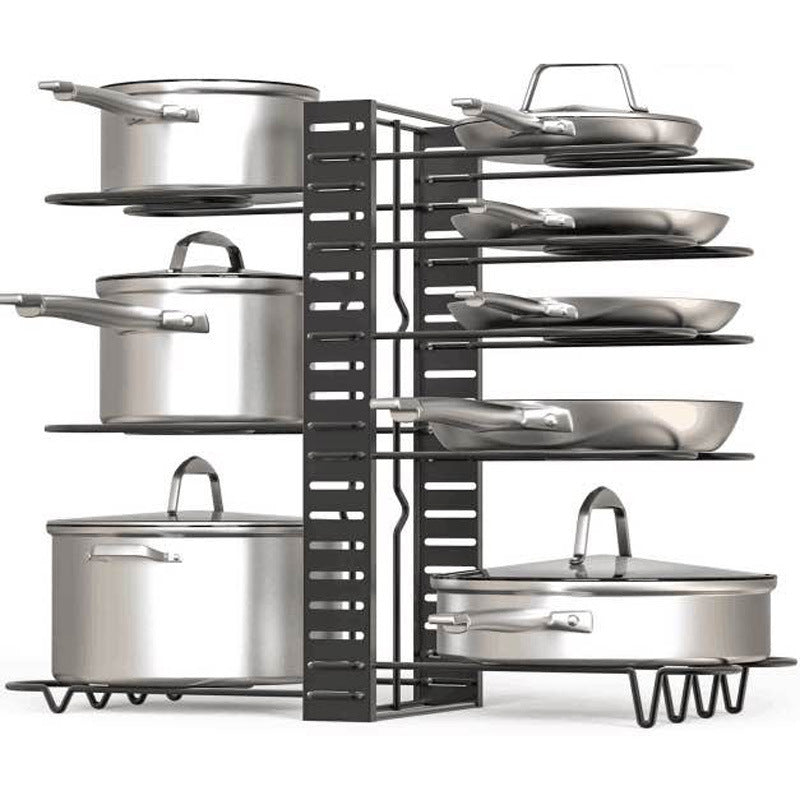 8 Tier Iron Kitchen Storage Rack Organizer Shelf Drying Holder