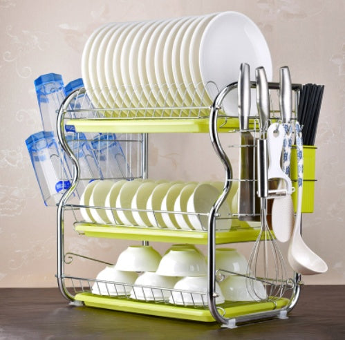 Kitchen Dish Storage Rack Shelf Organizer