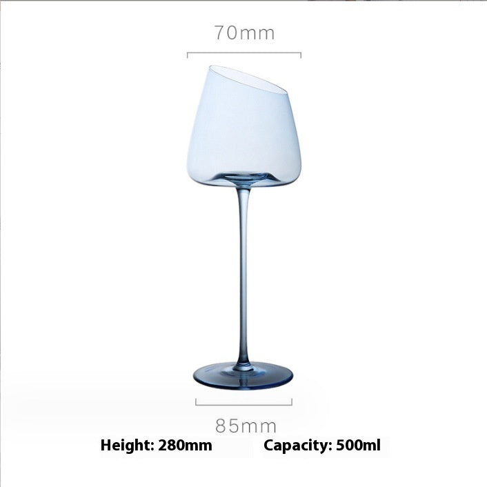 Klein Blue Crystal Goblet Grape Glass