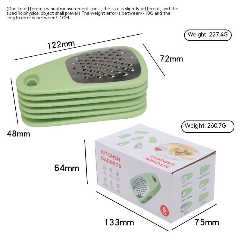 6 Piece Kitchen Gadget Set Multifunctional Slicing Tools