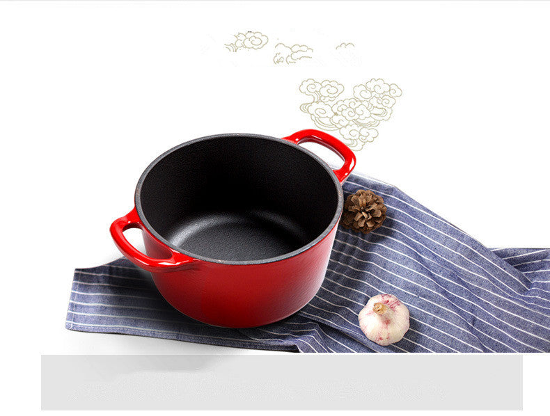 Enamel Cast Iron Hat Shaped Stock Pot Universal Stew Pot