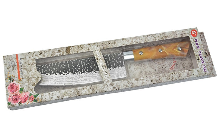 Stainless Steel Chef Knife Marbled Handle Meat Slicing Knife