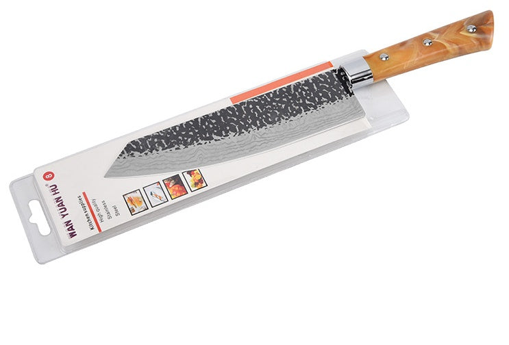 Stainless Steel Chef Knife Marbled Handle Meat Slicing Knife