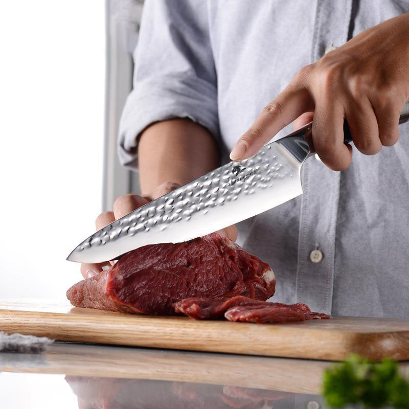 8 Inch Chef Knife Forged Stainless Steel Wooden Handle