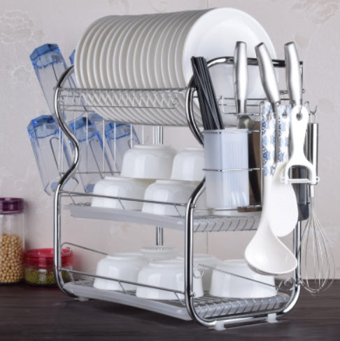 Kitchen Dish Storage Rack Shelf Organizer