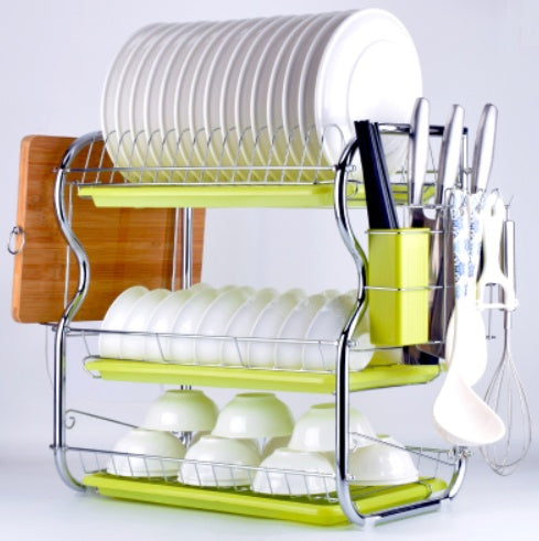 Kitchen Dish Storage Rack Shelf Organizer