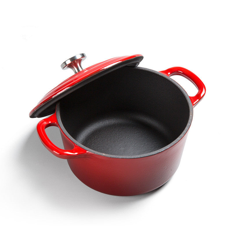 Enamel Cast Iron Hat Shaped Stock Pot Universal Stew Pot