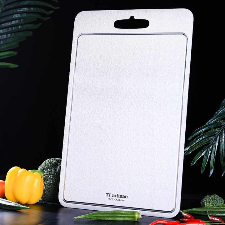 Pure Titanium Thickened Cutting Board With Groove Household Board