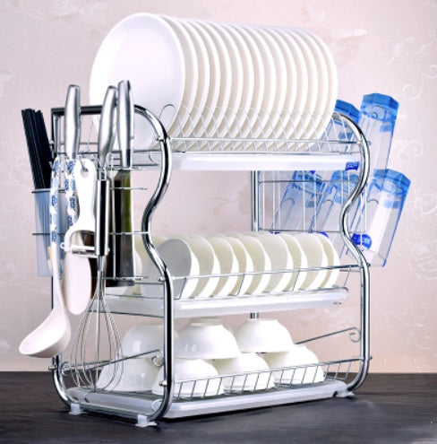 Kitchen Dish Storage Rack Shelf Organizer