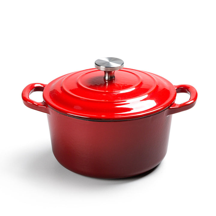 Enamel Cast Iron Hat Shaped Stock Pot Universal Stew Pot