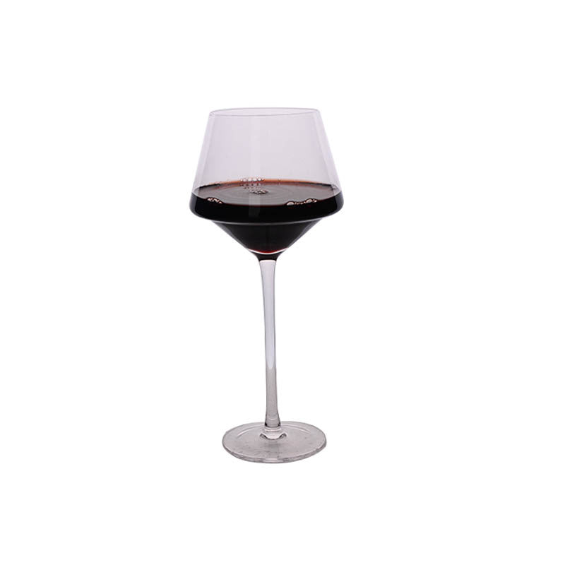 Crystal Glass Golden Trim Burgundy Goblet