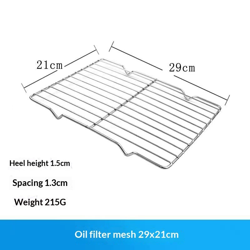 Stainless Steel Rack Draining Barbecue Grill Oil-skimming Net
