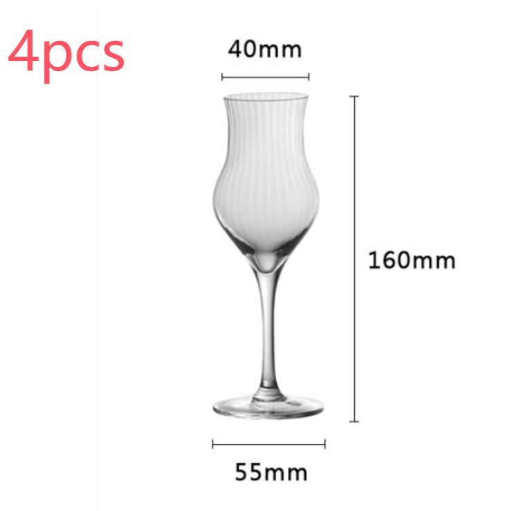 Tulip Shape Crystal Wine Glass Elegant Stemware