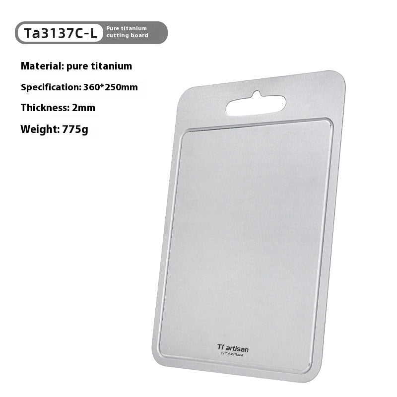 Pure Titanium Thickened Cutting Board With Groove Household Board