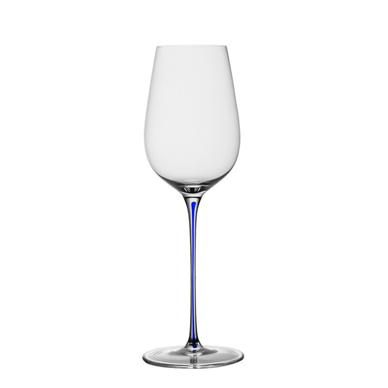 Crystal Stemmed Red Glass Goblet
