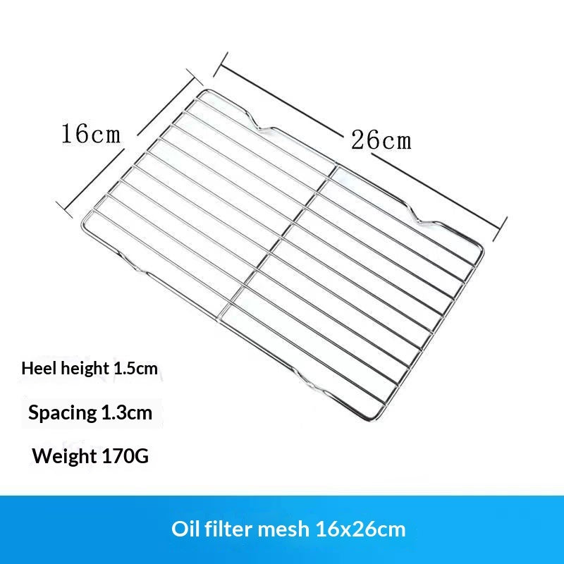 Stainless Steel Rack Draining Barbecue Grill Oil-skimming Net