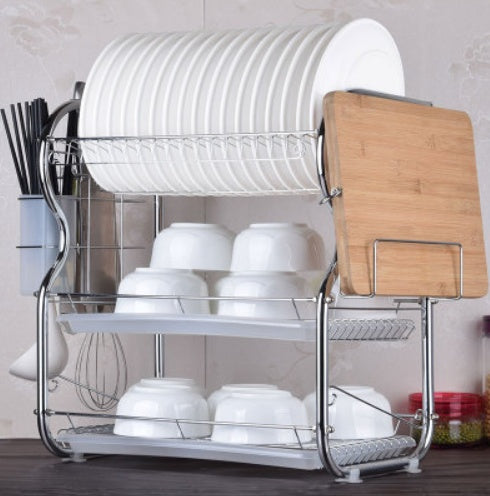 Kitchen Dish Storage Rack Shelf Organizer