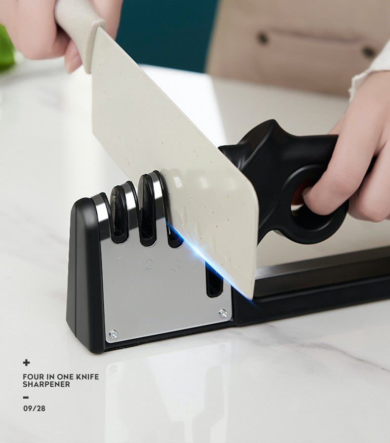 4 In 1 Kitchen Knife Sharpener Fixed Angle Tool