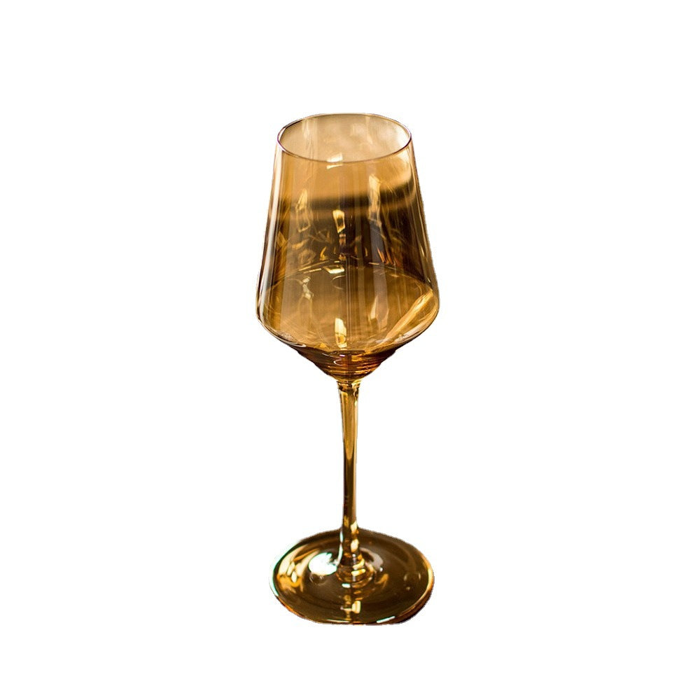Rainbow Electroplated Crystal Stemware Glass Set