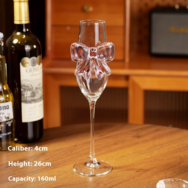 Elegant Home Crystal Stemmed Glass Goblet