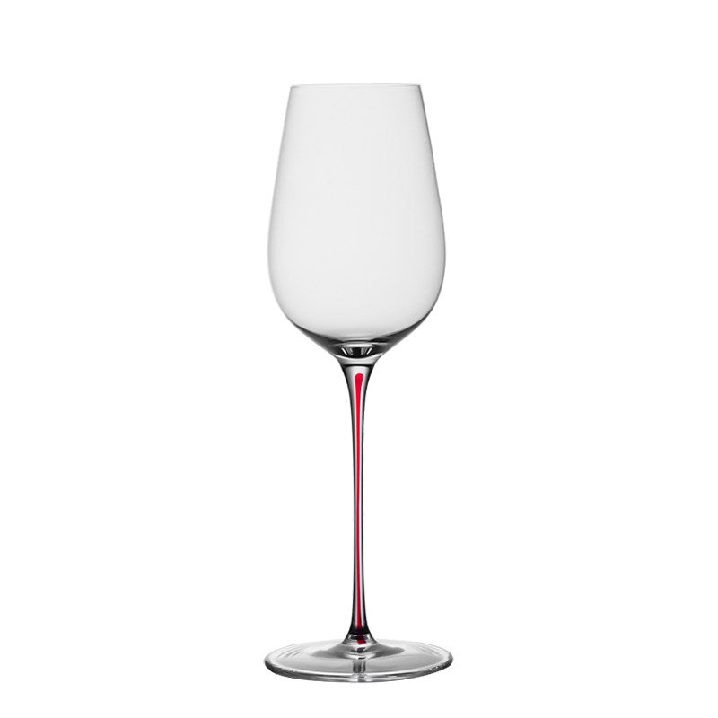 Crystal Stemmed Red Glass Goblet