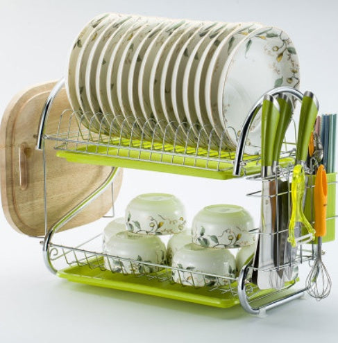 Kitchen Dish Storage Rack Shelf Organizer