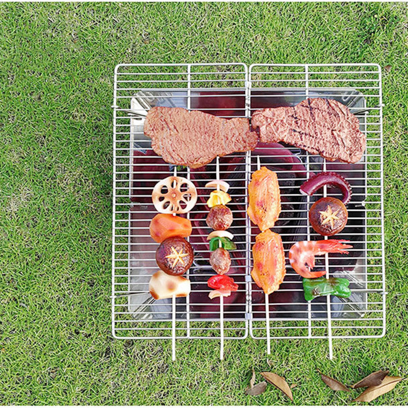 Foldable Portable BBQ Grill 2-3 Person Camping Cooker