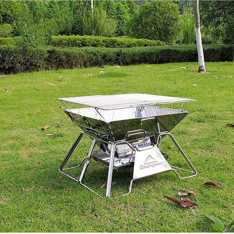 Foldable Portable BBQ Grill 2-3 Person Camping Cooker
