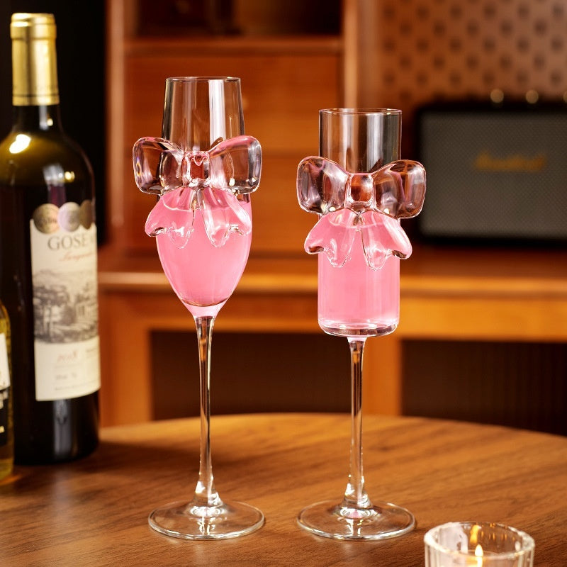 Elegant Home Crystal Stemmed Glass Goblet