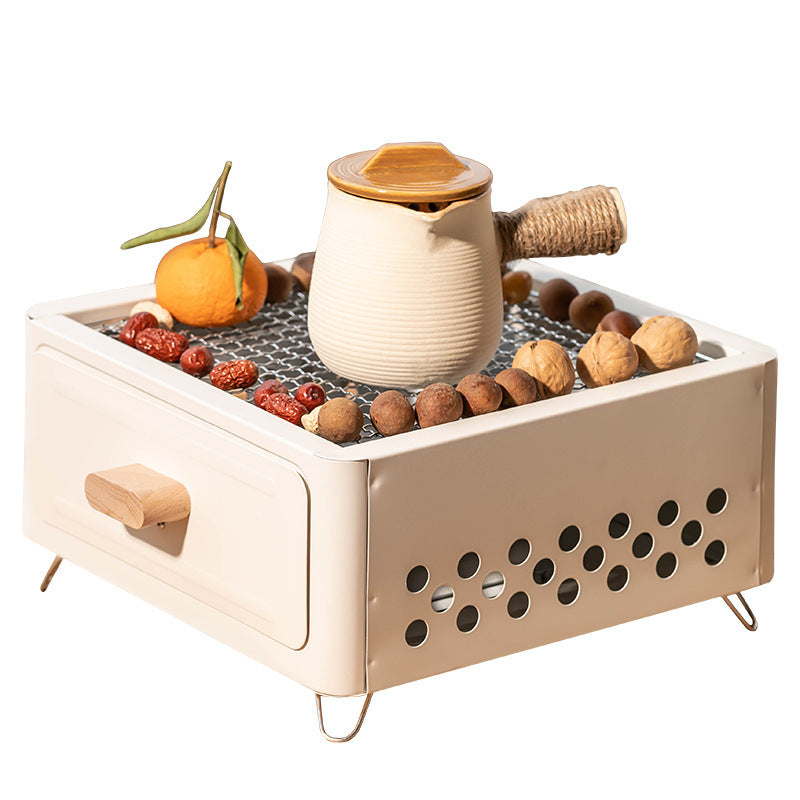 Outdoor Square Charcoal BBQ Grill Courtyard Oven
