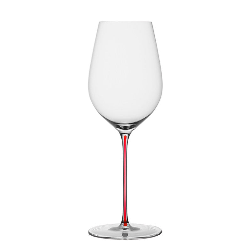 Crystal Stemmed Red Glass Goblet