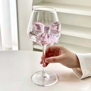 Elegant Home Crystal Stemmed Glass Goblet