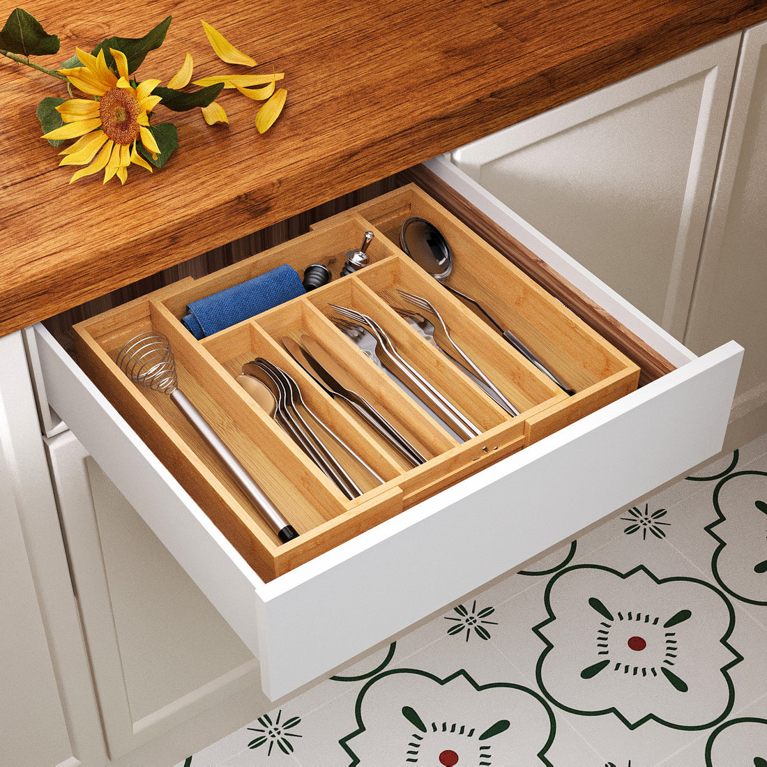 Pull Out Kitchen Utensils Organizer Storage Rack