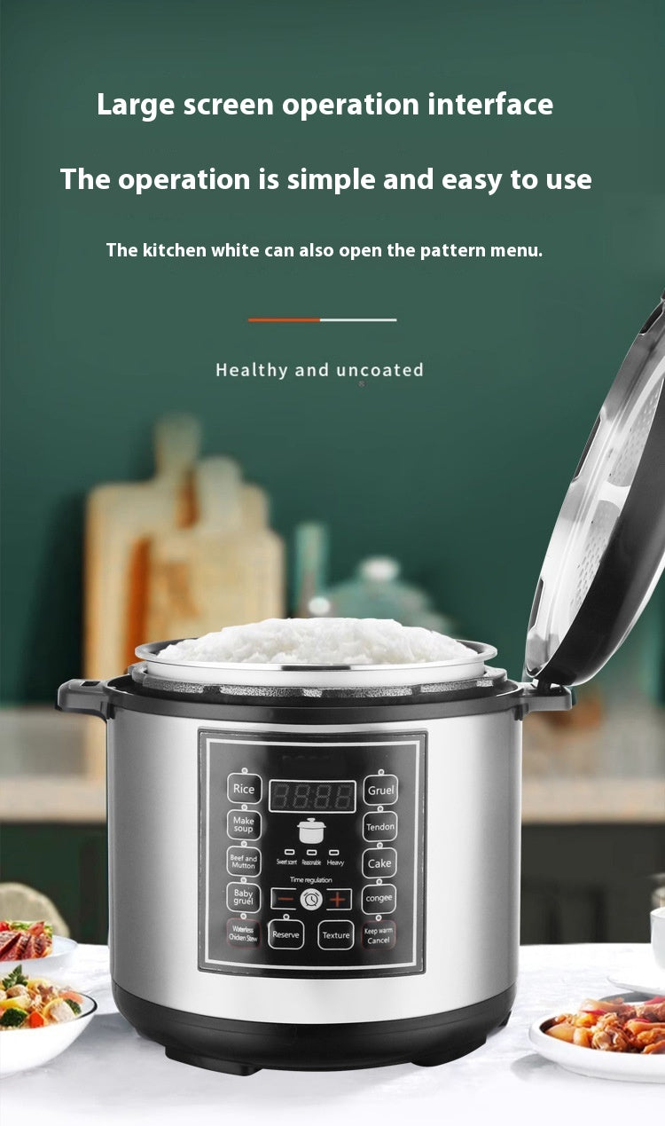 5L Multi Function Smart Pressure Rice Cooker With Timer Household