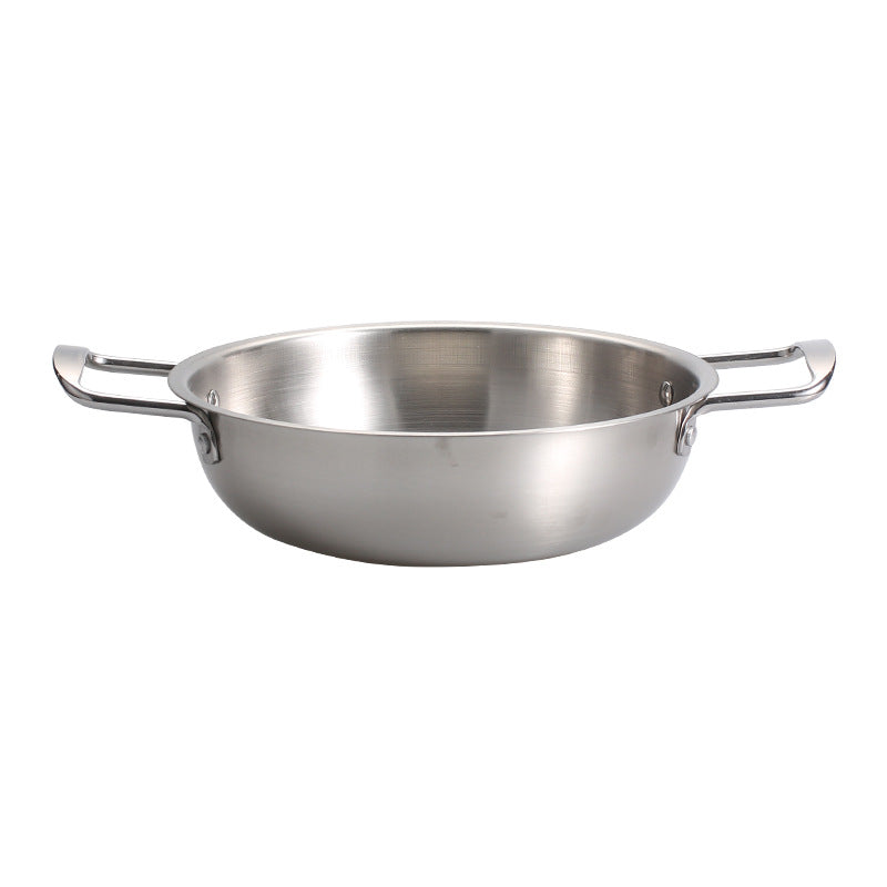 Stainless Steel Thickened Griddle Double Ear Golden Ramen