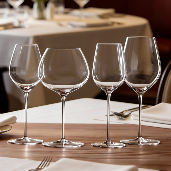 Crystal Stemmed Glass Goblet Set