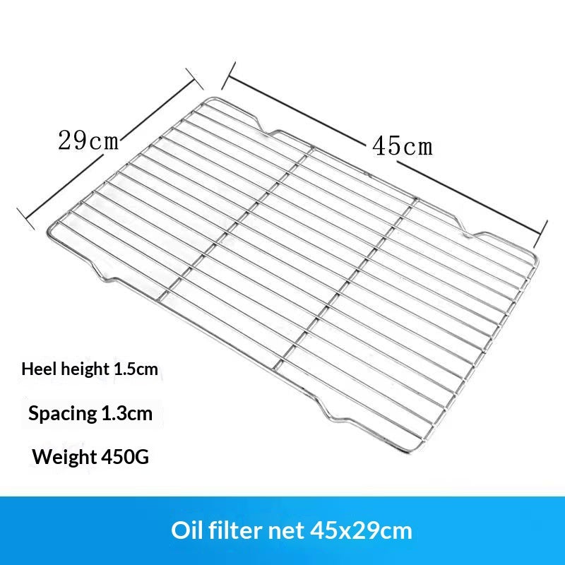 Stainless Steel Rack Draining Barbecue Grill Oil-skimming Net