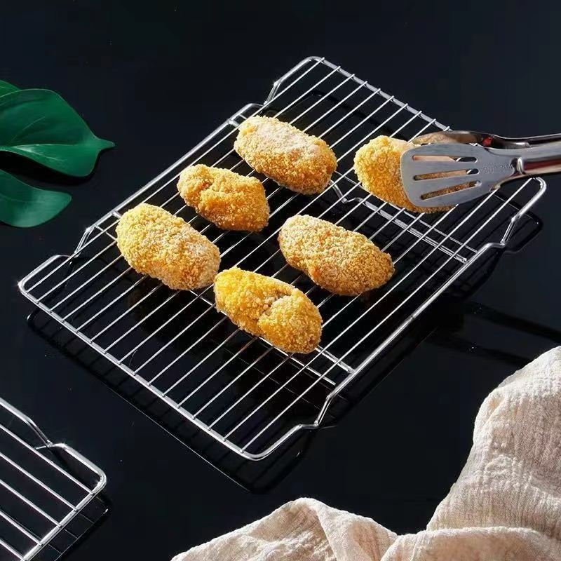 Stainless Steel Rack Draining Barbecue Grill Oil-skimming Net