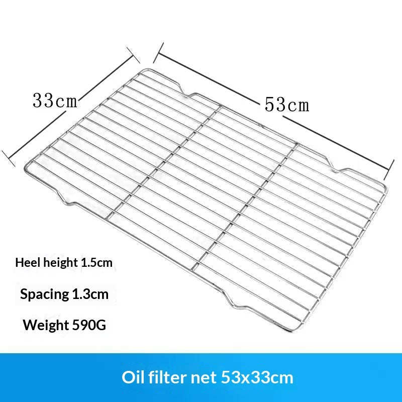 Stainless Steel Rack Draining Barbecue Grill Oil-skimming Net