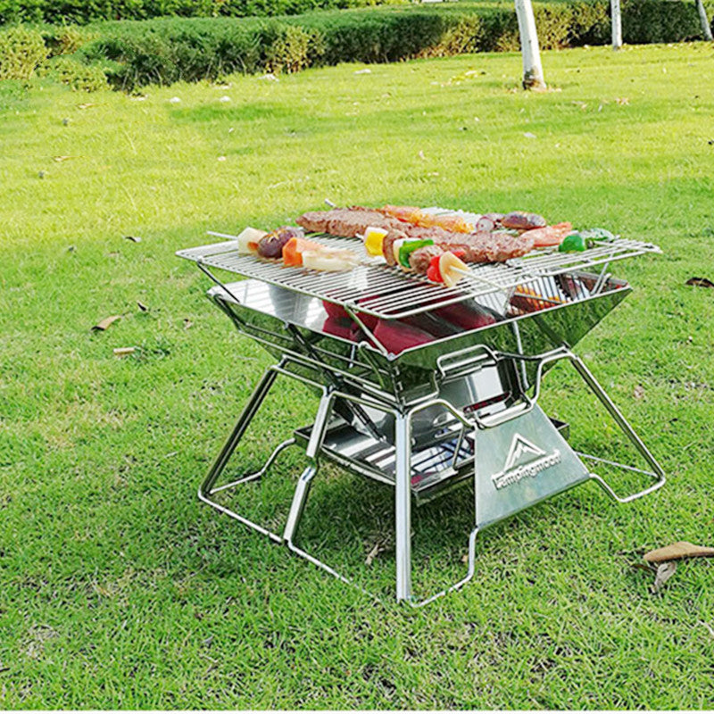 Foldable Portable BBQ Grill 2-3 Person Camping Cooker
