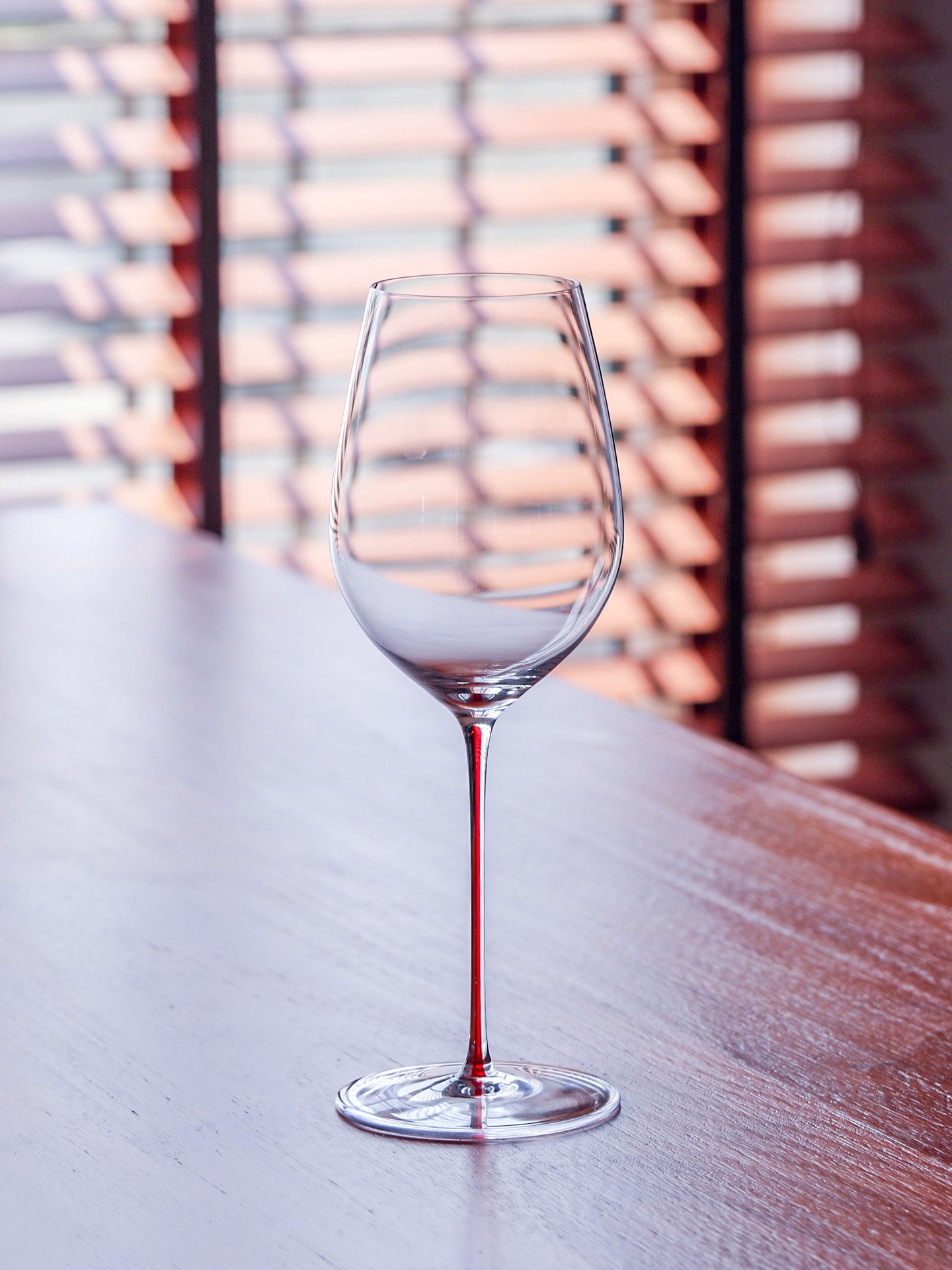 Crystal Stemmed Red Glass Goblet