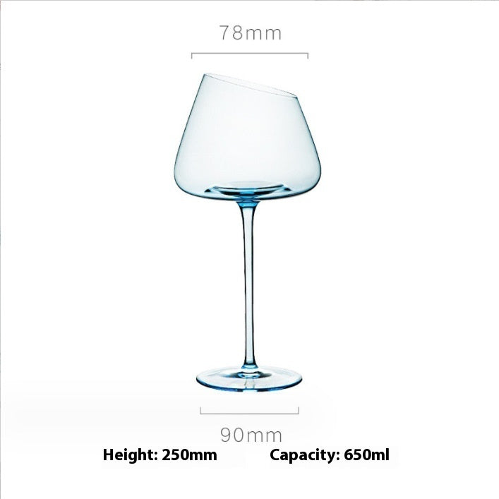 Klein Blue Crystal Goblet Grape Glass