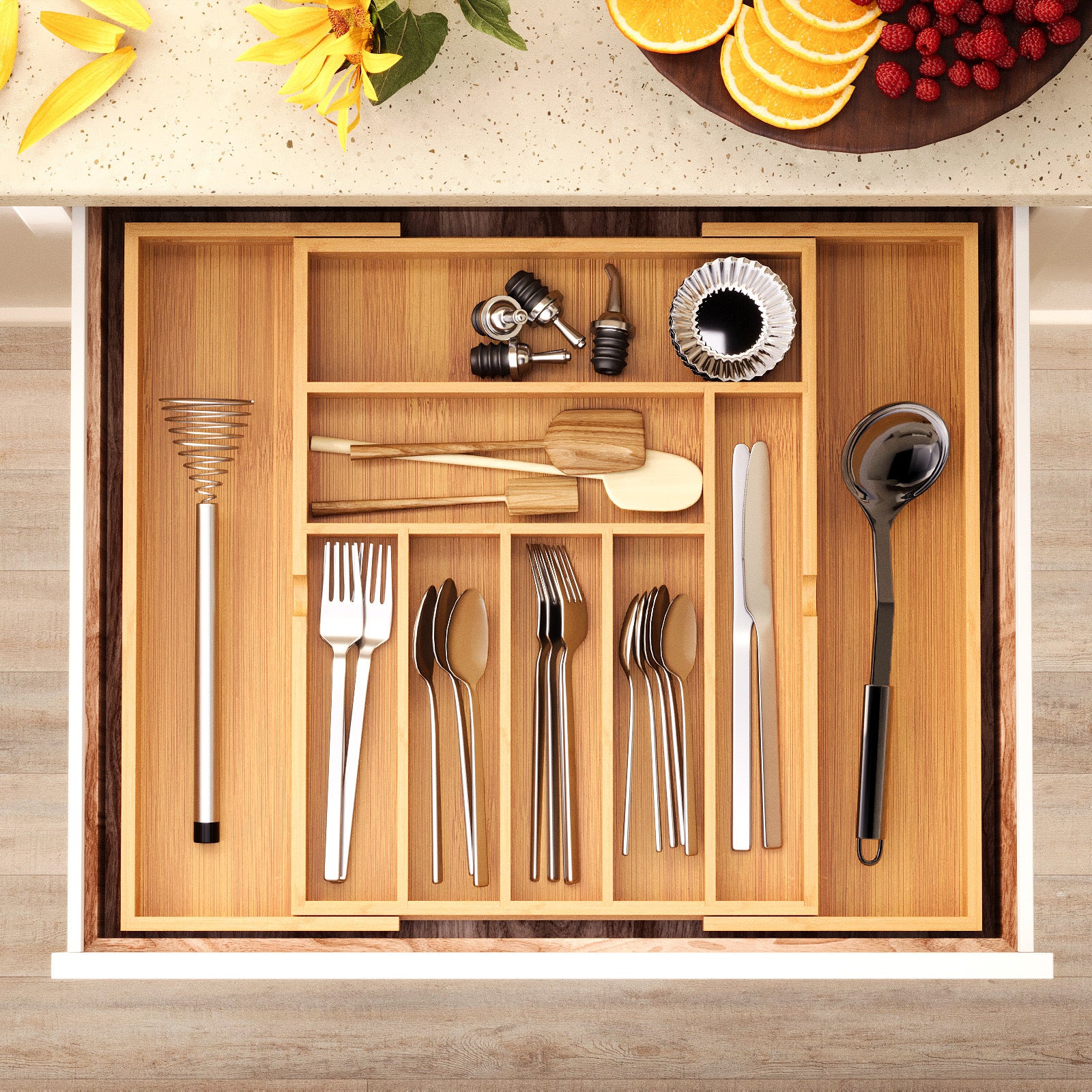 Pull Out Kitchen Utensils Organizer Storage Rack