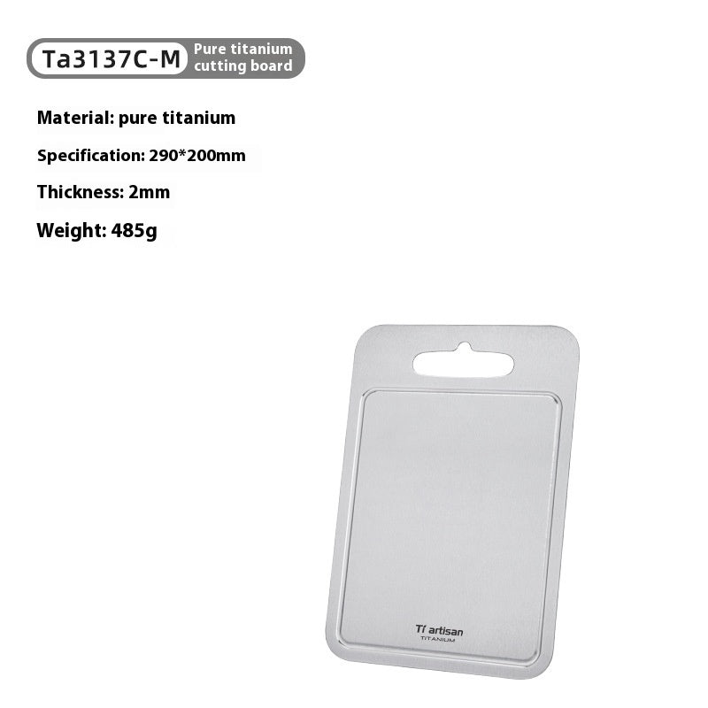 Pure Titanium Thickened Cutting Board With Groove Household Board
