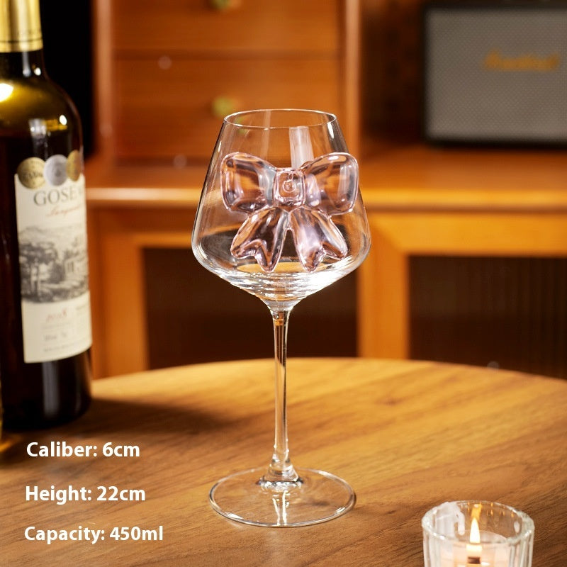 Elegant Home Crystal Stemmed Glass Goblet